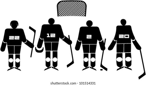 Hockey team illustration