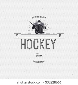 Hockey team insignia It can be used to design products label branding on the website and make prints