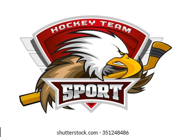 Hockey Team Logo With An Eagle