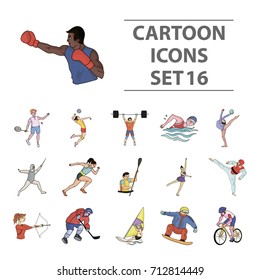Hockey, tennis, boxing sports included in the Olympic Games. Olympic sport set collection icons in cartoon style vector symbol stock illustration web.