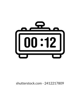Ilustración vectorial del icono del temporizador de hockey
