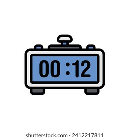 Ilustración vectorial del icono del temporizador de hockey