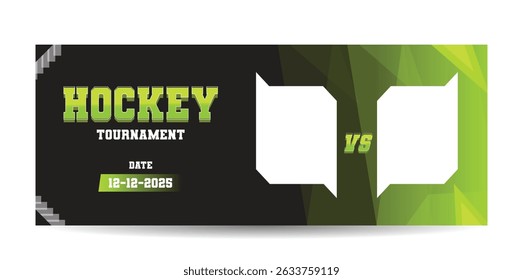 hockey tournament banner template, sport competition banner, sport banner design, Hockey invitation card design