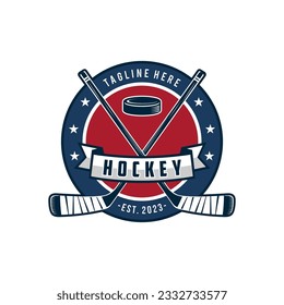 Logo des Hockey-Turniers im modernen Emblem-Minimalstil