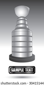 hockey trophy on nameplate