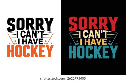 Hockey T-shirt Design Sports Typography. Use for shirts, mugs, stickers, cards, etc.