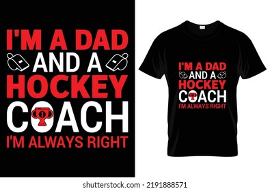 Hockey t-shirt design vector and typography templet