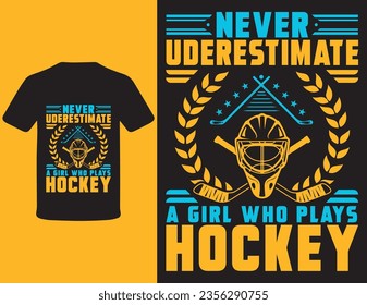 Hockey T-Shirt designs vector elements, hockey t-shirt, hockey sports elements