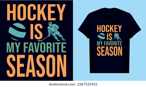 Hockey typography best t-shirt design