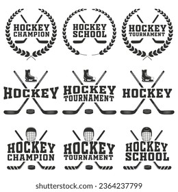 Hockey Typography Vector, Hockey, Sports illustration, Hockey, vector, silhouette, Sports silhouette, Game vector,  Hockey Tournament, champions league,