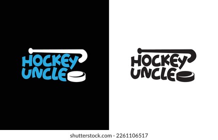 Hockey Uncle T shirt design, typography