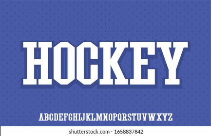 hockey varsity font vector typeset