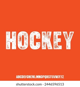 hockey varsity font vector typeset