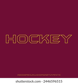 hockey varsity font vector typeset