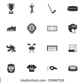 hockey vector icons for user interface design