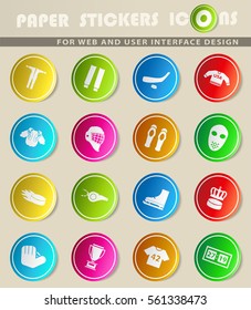 hockey vector icons for user interface design