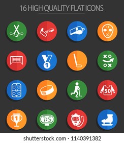 hockey vector icons for web and user interface design