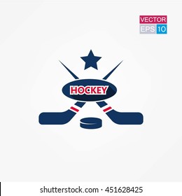 Hockey. Vector illustration with star