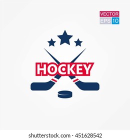 Hockey. Vector illustration with star