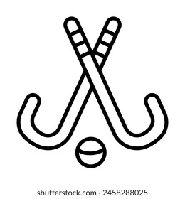 Hockey Vector Line Icon Design