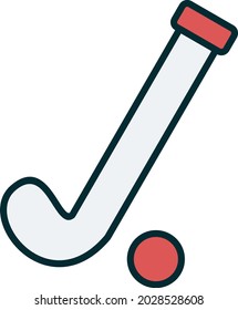 Hockey Vector Line Two Color Icon Design