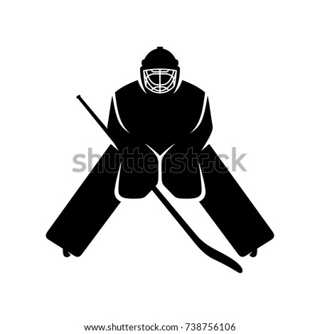 hockey vector logo. hockey player.