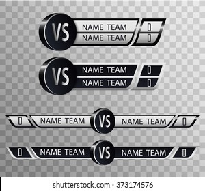 Hockey Versus Logo. VS Vector Letters Illustration. Competition Icon. Fight Symbol.
