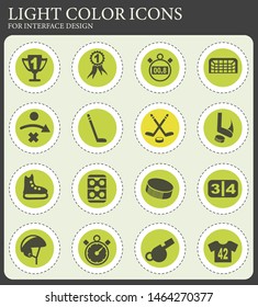 hockey web icons for user interface design