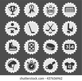 hockey web icons for user interface design