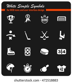 hockey web icons for user interface design