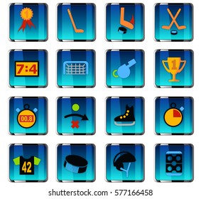 hockey web icons for user interface design