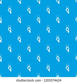 Hockey whistle pattern vector seamless blue repeat for any use