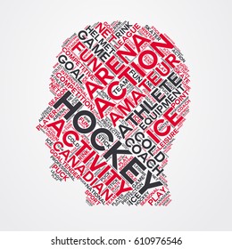hockey word cloud head typography