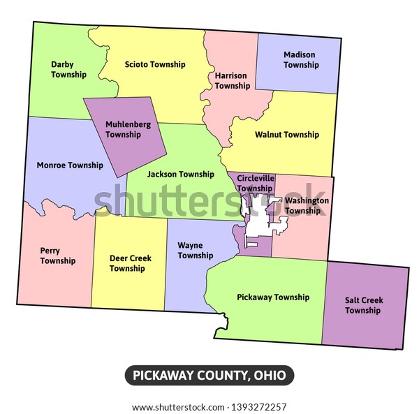 Hocking County Ohio Map Colored Vector Stock Vector Royalty Free