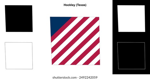 Hockley County (Texas) outline map set
