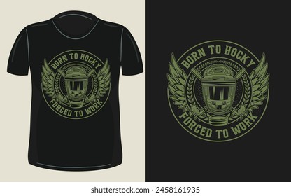 Hocky T-shirt Design, Hocky Season. 