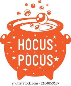 Hocus Pocus Cauldron Halloween Vector File