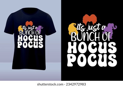 Diseño de camisetas de Hocus pocus Halloween