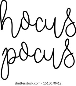 Hocus pocus Halloween vector written with a modern and cute typography.
