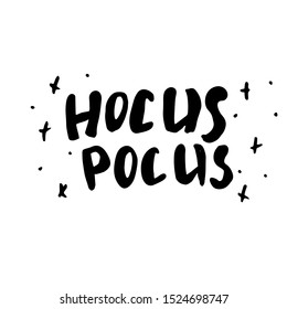 Hocus Pocus Hand drawn creative calligraphy hocus pocus