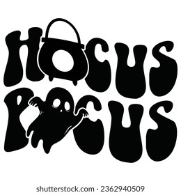 Hocus Pocus - Happy Halloween T shirt And SVG Design, Happy Halloween, thanksgiving SVG Quotes Design, Vector EPS Editable Files Bundle, can you download this Design.