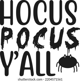 Hocus pocus SVG Halloween Custom T-Shirt Design