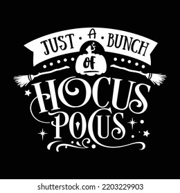 Es hora de hocus pocus witches-Halloween Svg, T-Shirt Design, vectorial Illustration aislado en fondo blanco, script manuscrito para la celebración de fiestas navideñas