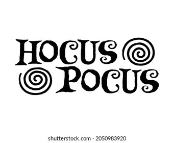 Hocus Pocus Typographic Vector Illustration. Halloween Graphic Concept.