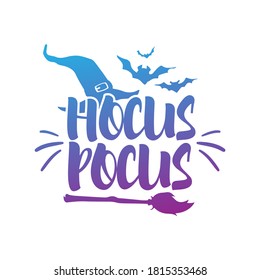 Hocus Pocus  Vintage Witch Design  Frame ornament vector style  Decoration Design Halloween Silhouette illustration 