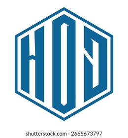 HOD letter design. HOD letter technology logo design on a white background. HOD Monogram logo design for an entrepreneur and business.