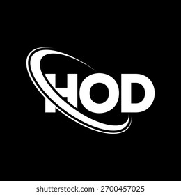 HOD logo. HOD letter. HOD letter logo design. Initials HOD logo linked with circle and uppercase monogram logo. HOD-typography for technology, business and real estate brand.