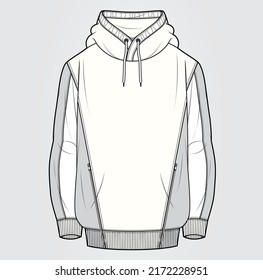 hoddie template, sweater, set of editable hooks and changeable color