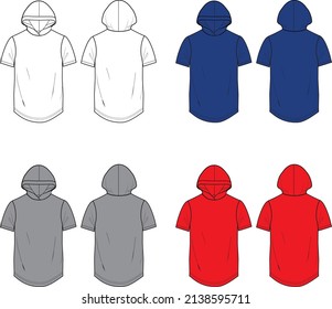 Hoddie T-shirt Fashion Flat Templates