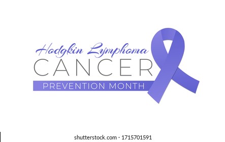Hodgkin Lymphoma Cancer Awareness Month Isolated Logo Icon Sign
